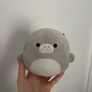 5” Matt grey manatee squishmallow